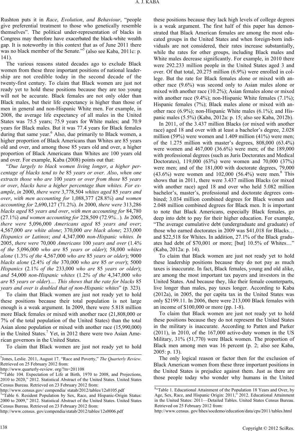 The Exclusion of Black Women from National Leadership Positions in the ...