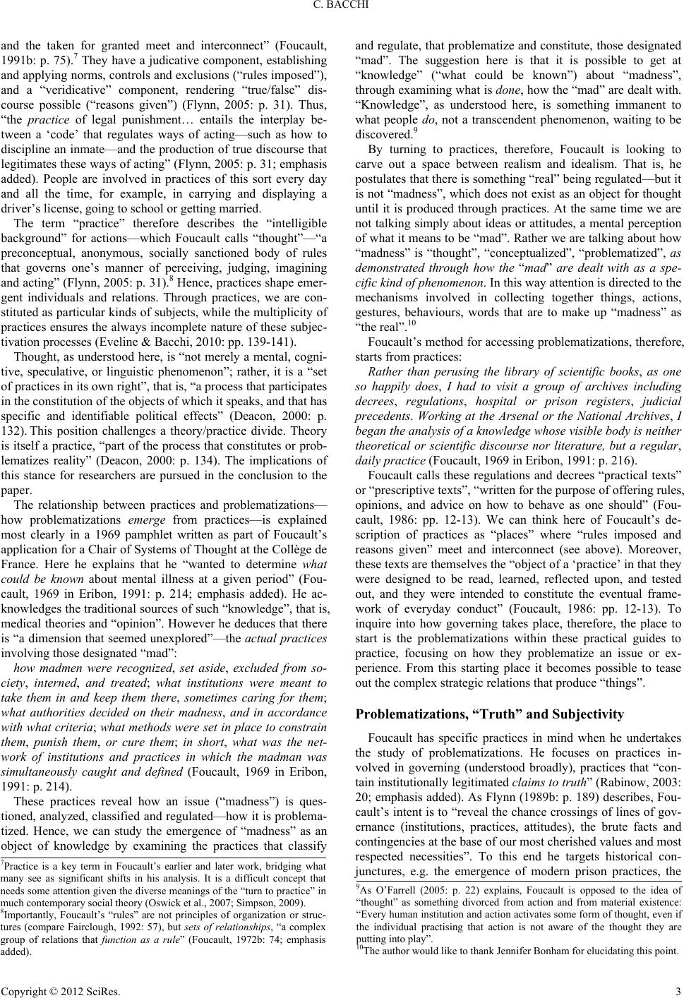Judicative Paper Why Study Problematizations? Making Politics Visible