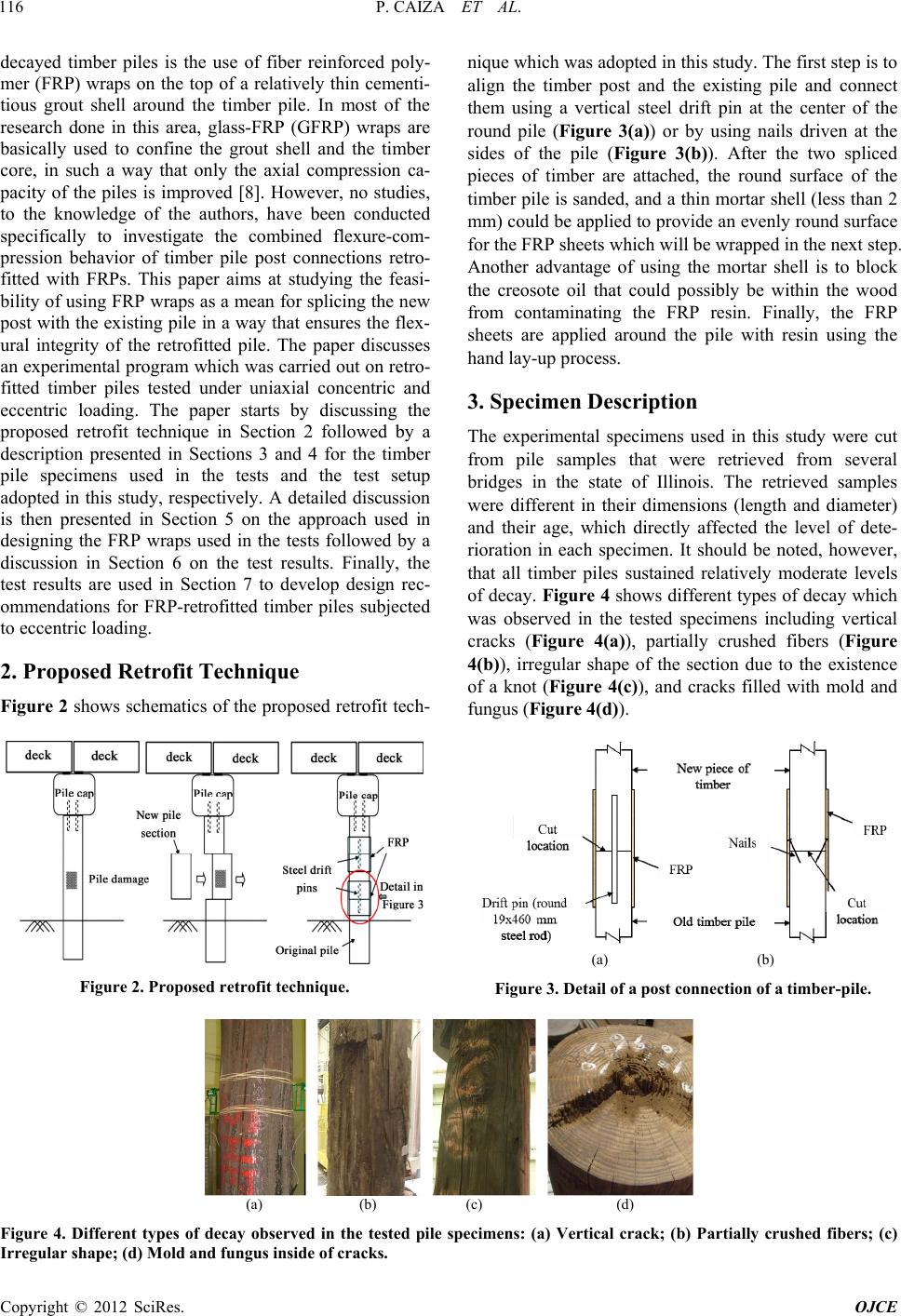 Flexure-Compression Testing of Bridge Timber Piles Retrofitted with ...