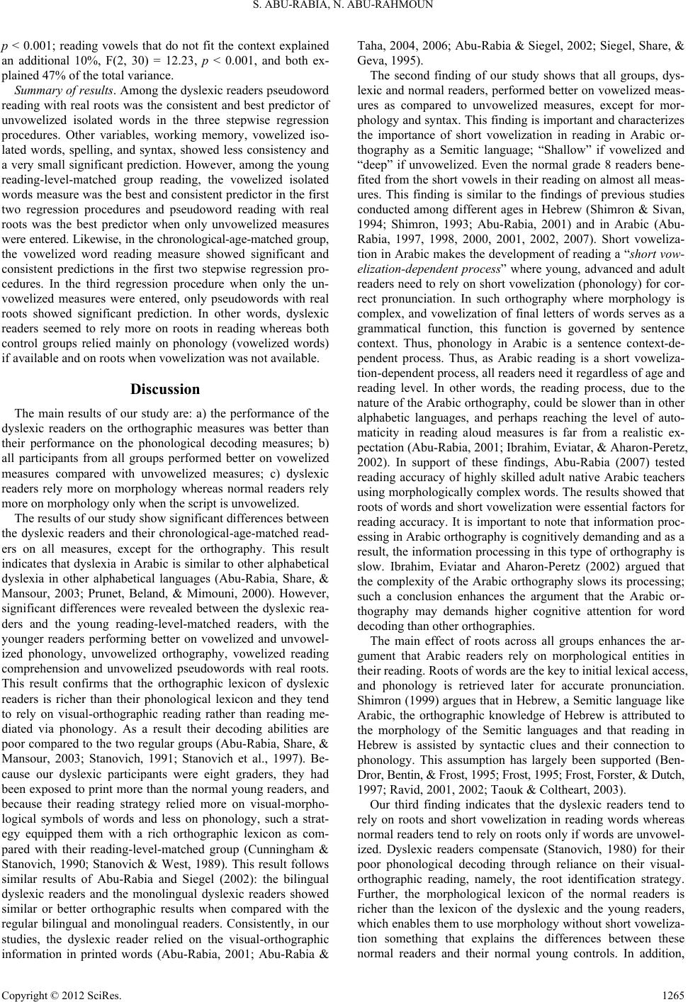 The Role of Phonology and Morphology in the Development of Basic ...