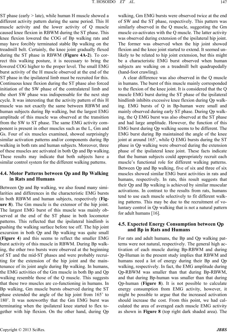Qualitative Comparison between Rats and Humans in Quadrupedal and ...