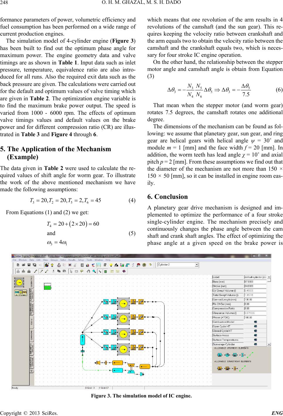 Gear Drive Mechanism for Continuous Variable Valve Timing of IC Engines