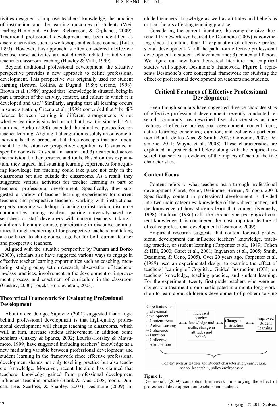 What Should We Consider in Teachers’ Professional Development Impact ...