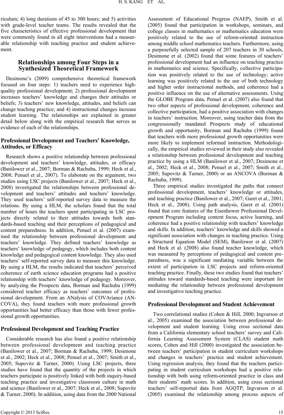 What Should We Consider in Teachers’ Professional Development Impact ...