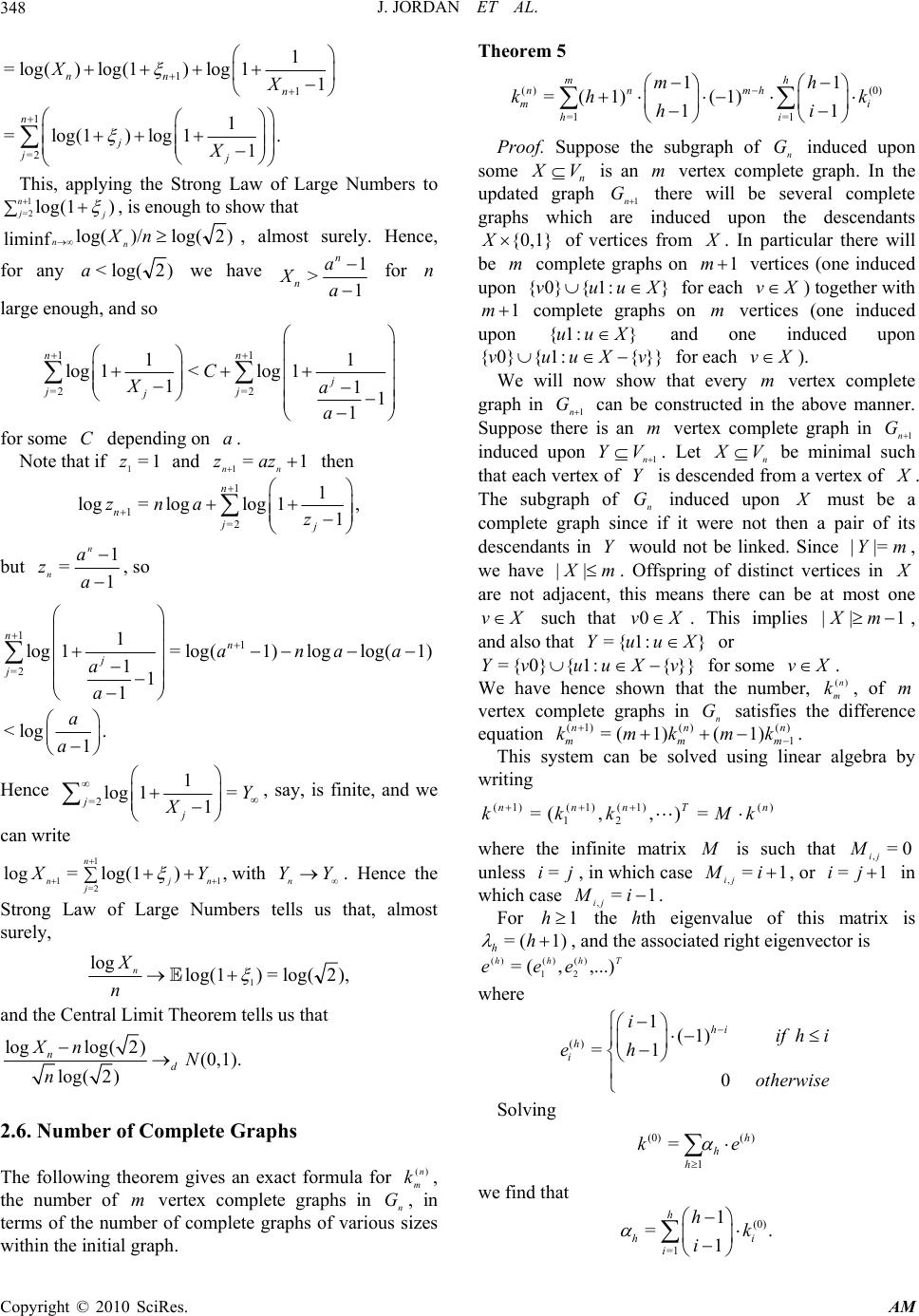 Further Properties Further Properties of Reproducing Graphs