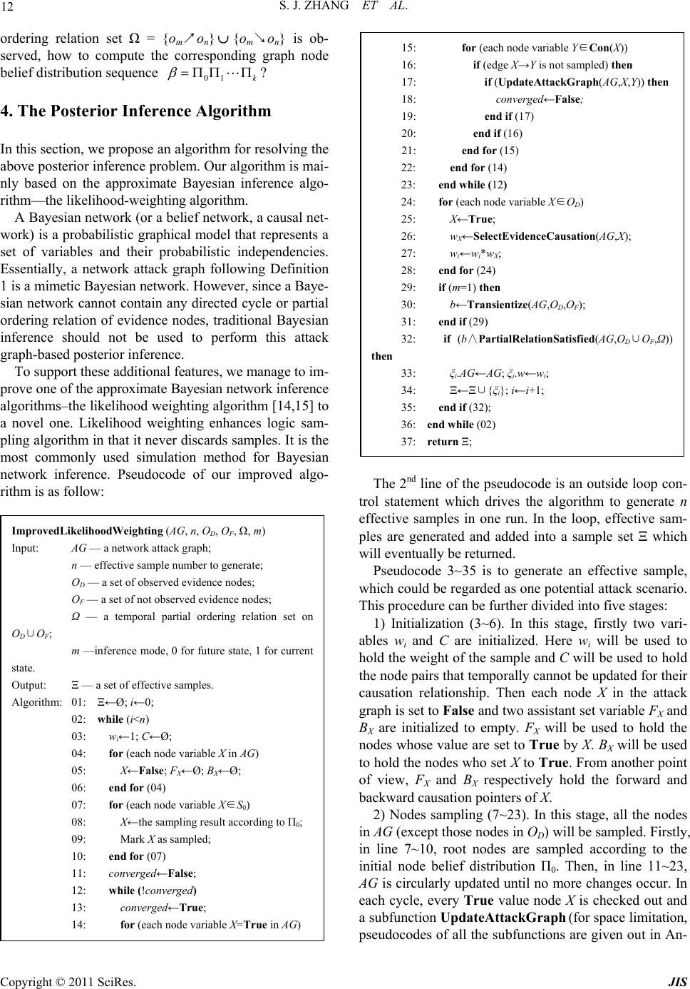 A Novel Attack Graph Posterior Inference Model Based on Bayesian Network
