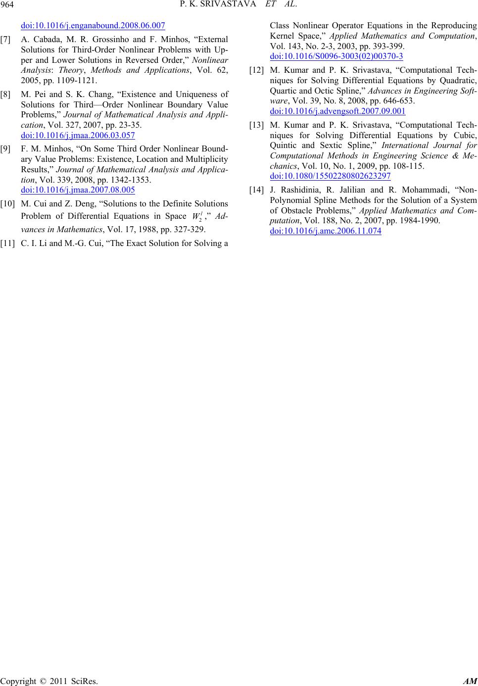 Numerical Treatment of Nonlinear Third Order Boundary Value Problem
