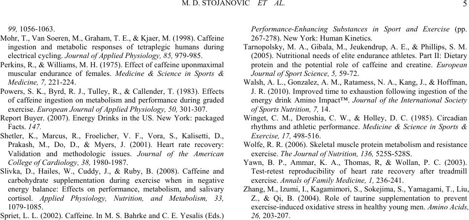 The Effects of Pre-Exercise High Energy Drink on Exercise Performance ...