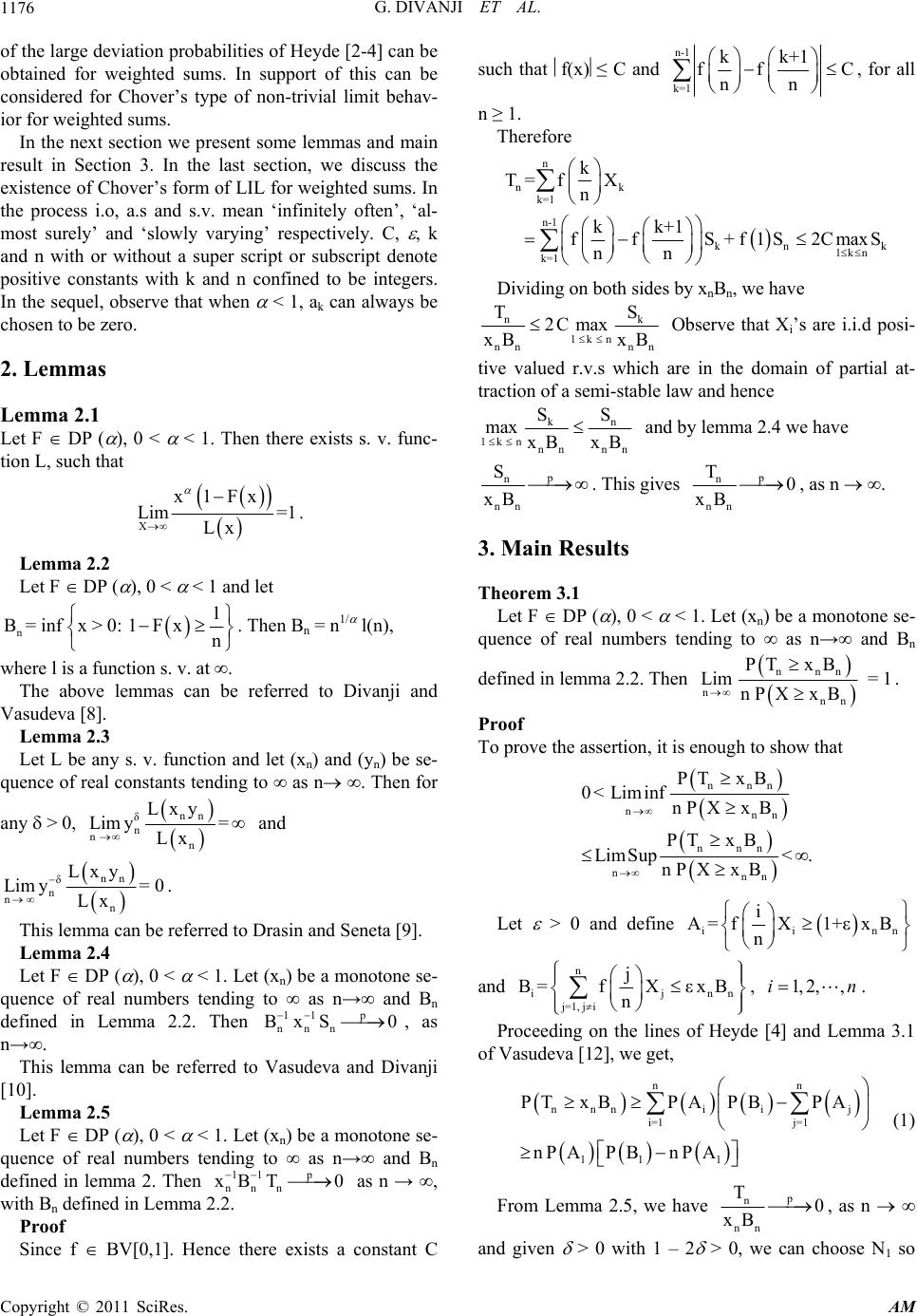 A Precise Asymptotic Behaviour of the Large Deviation Probabilities for ...