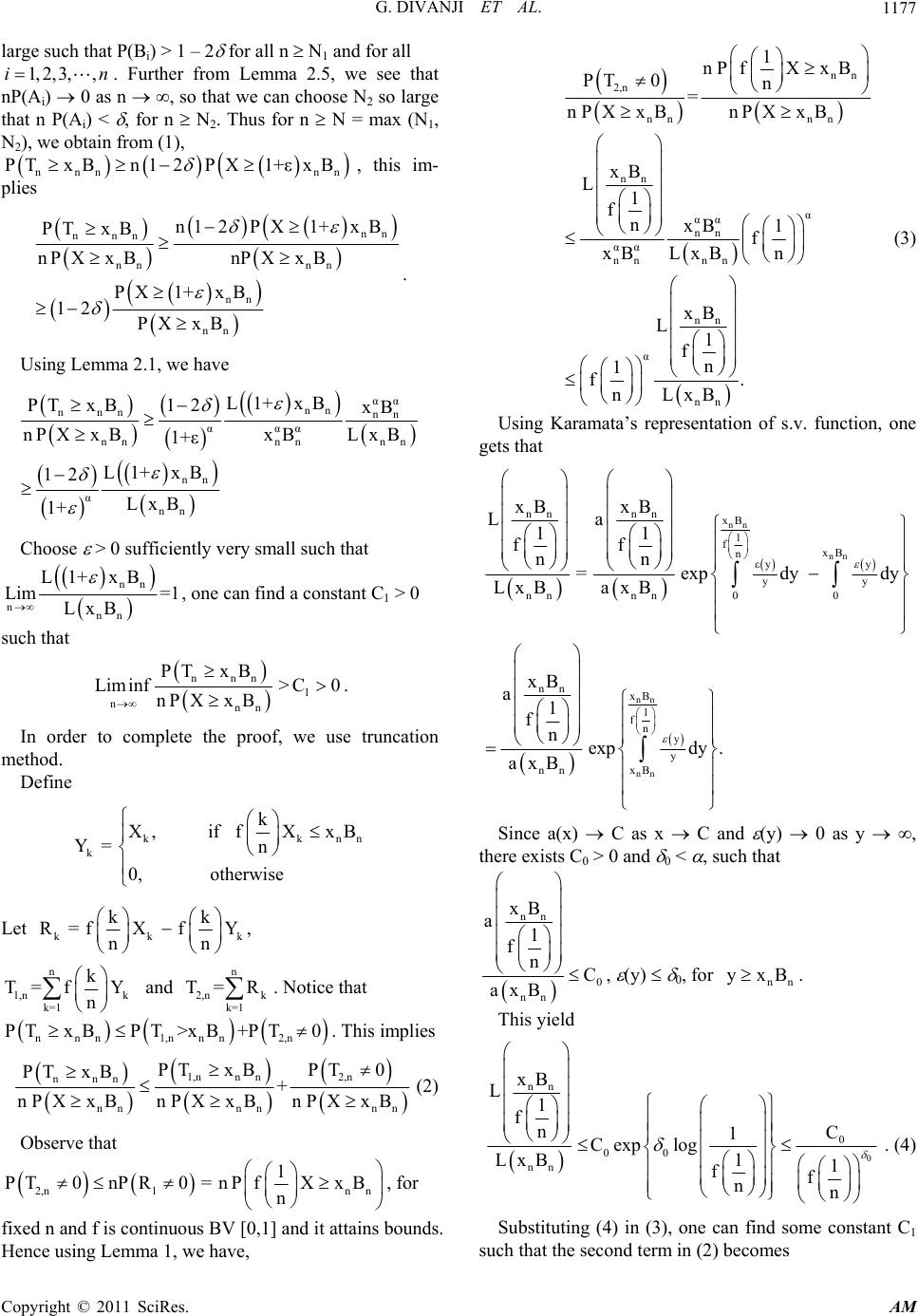 A Precise Asymptotic Behaviour of the Large Deviation Probabilities for ...