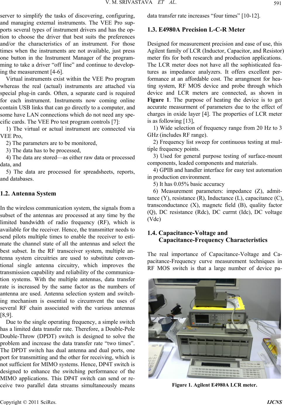 Measurement Process of MOSFET Device Parameters with VEE Pro Software ...
