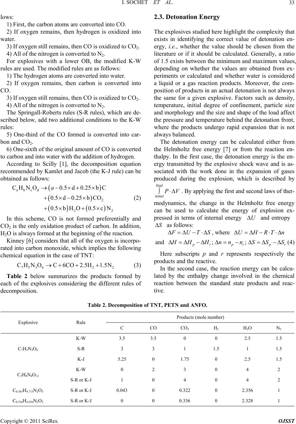 Blast Wave Parameters for Spherical Explosives Detonation in Free Air