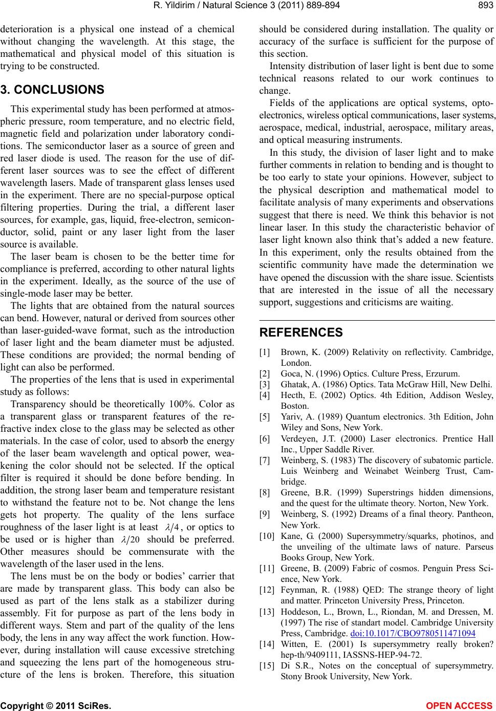 The division and bending of green and red semiconductor laser light at ...